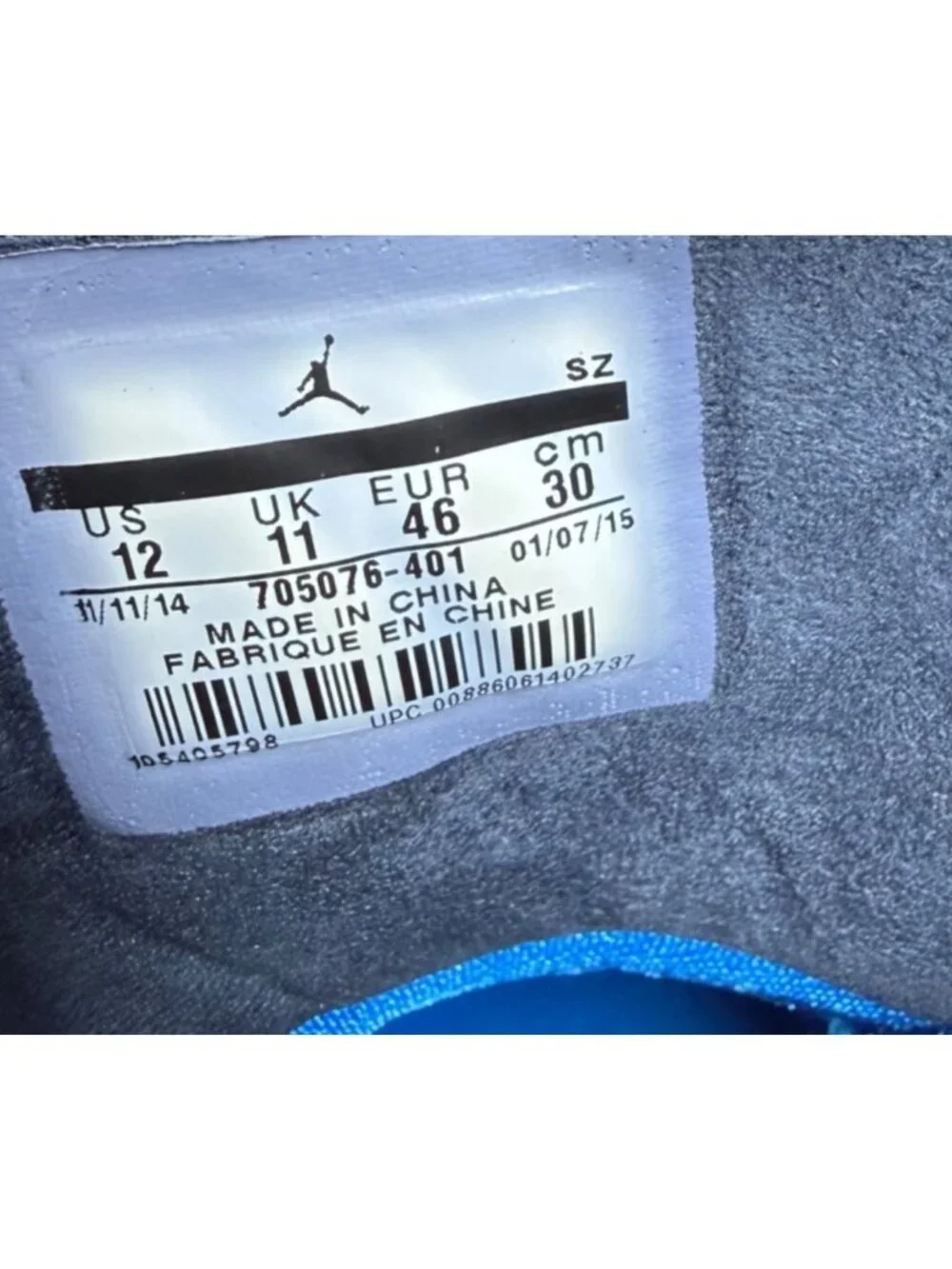 Nike Air Jordan Instigator French Blue Basketball Shoes 705076-401 Sz12